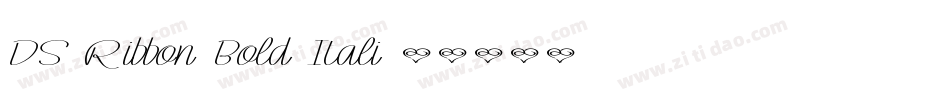 DS-Ribbon Bold Itali字体转换